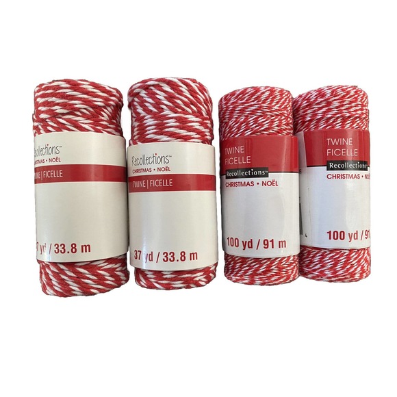 26-Pc Lot Asstd Christmas Gift Wrap Ribbon, Trim, Craft Tape,‎ Cord, Twine Decor - Picture 8 of 8